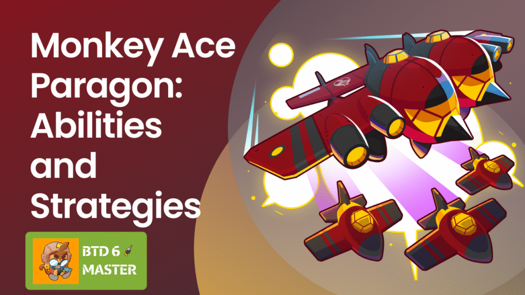 A complete guide to the Monkey Ace Paragon (Goliath Doomship) in Bloons TD 6, detailing abilities, strategies, placement tips, and optimization for boss fights and high-round gameplay.