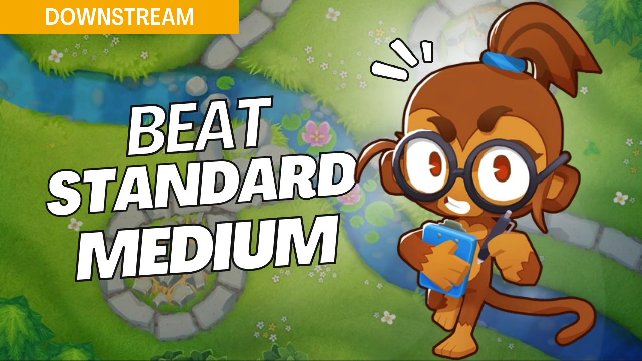 Take on the Medium difficulty of the Downstream map in Bloons TD 6 with this step-by-step guide. Downstream features multiple water paths, making it essential to use towers strategically in standard mode. This guide provides optimal placements and upgrades tailored to Downstream, ensuring that you can defeat each round confidently. Master Downstream on Medium and strengthen your tower defense skills in Bloons TD 6.
