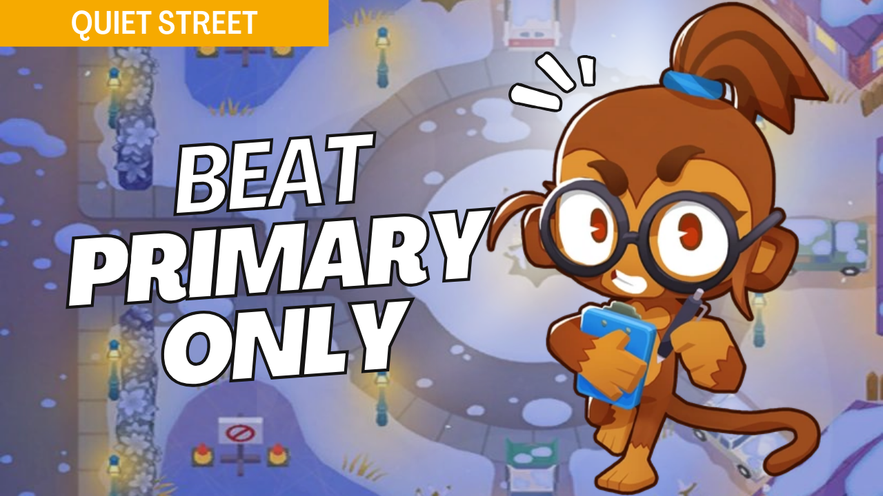 Conquer Primary Only mode on the Quiet Street map in Bloons TD 6 with this advanced strategy guide. Quiet Street’s unique paths require strategic primary tower placements and upgrades to handle bloon waves efficiently. This guide provides essential strategies for Quiet Street, helping you achieve success in Primary Only mode.