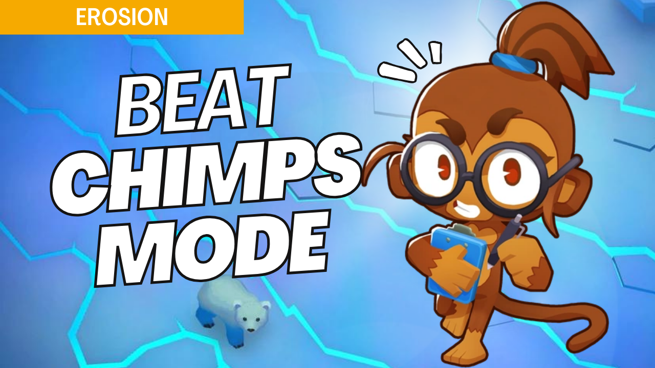Conquer the CHIMPS mode on the Erosion map in Bloons TD 6 with this expert guide. This Erosion CHIMPS strategy provides detailed tower placements, upgrade paths, and optimized tactics to help you defeat every wave with ease. Master the unique challenges of Erosion and achieve victory in Bloons TD 6’s toughest mode!