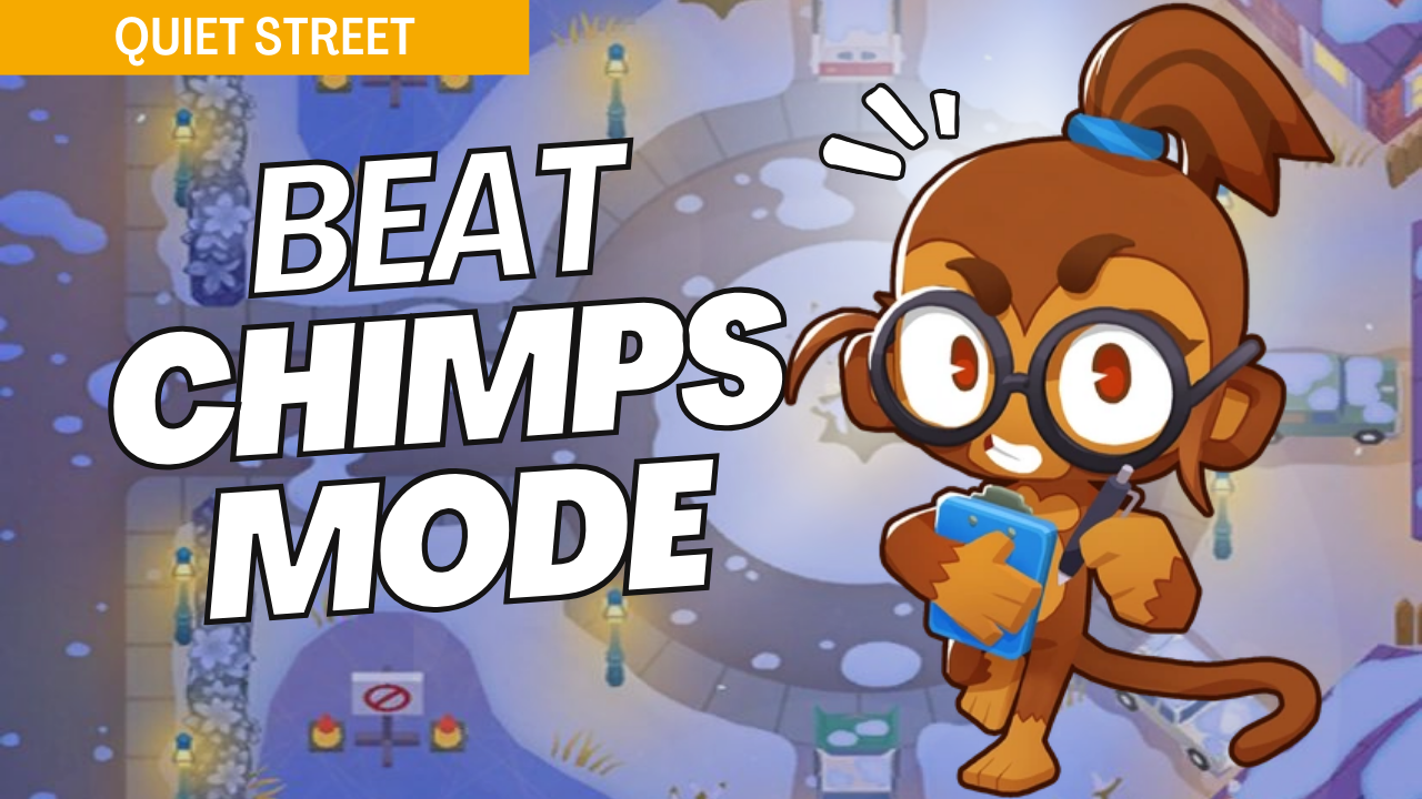 Learn how to conquer the CHIMPS mode on the Quiet Street map in Bloons TD 6 with this detailed strategy guide. Discover optimal tower placements, upgrades, and tactics to achieve victory without losing a single life. Perfect for players seeking a reliable approach to mastering CHIMPS on this challenging BTD6 map.