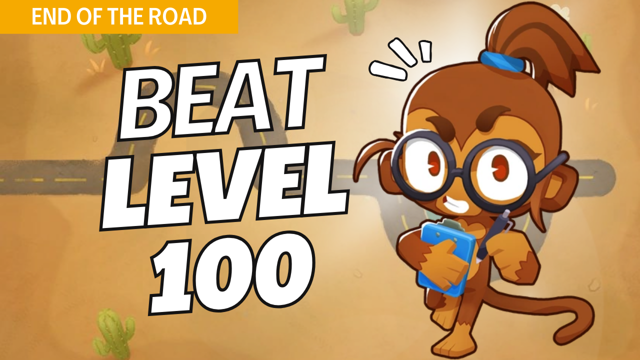 Defeat Level 100 on Hard difficulty on the End of the Road map in Bloons TD 6 with this advanced strategy guide. End of the Road’s straightforward path layout requires precise tower placements and effective upgrades to succeed at high levels. Follow these tactics to master Level 100 on End of the Road and advance your Bloons TD 6 expertise.