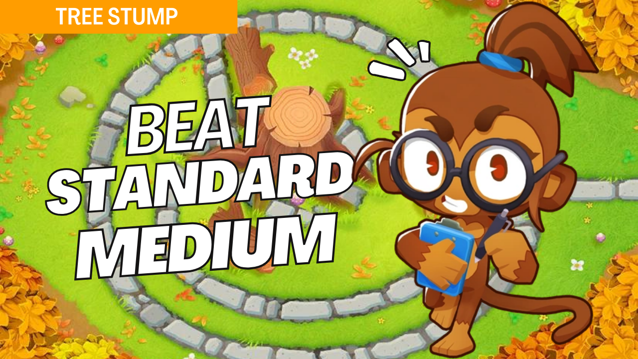 "Win on Medium difficulty in the Tree Stump map for Bloons TD 6 using this detailed guide. Perfect your tower placements and strategy to clear each round on Tree Stump in standard mode and level up your BTD6 skills.