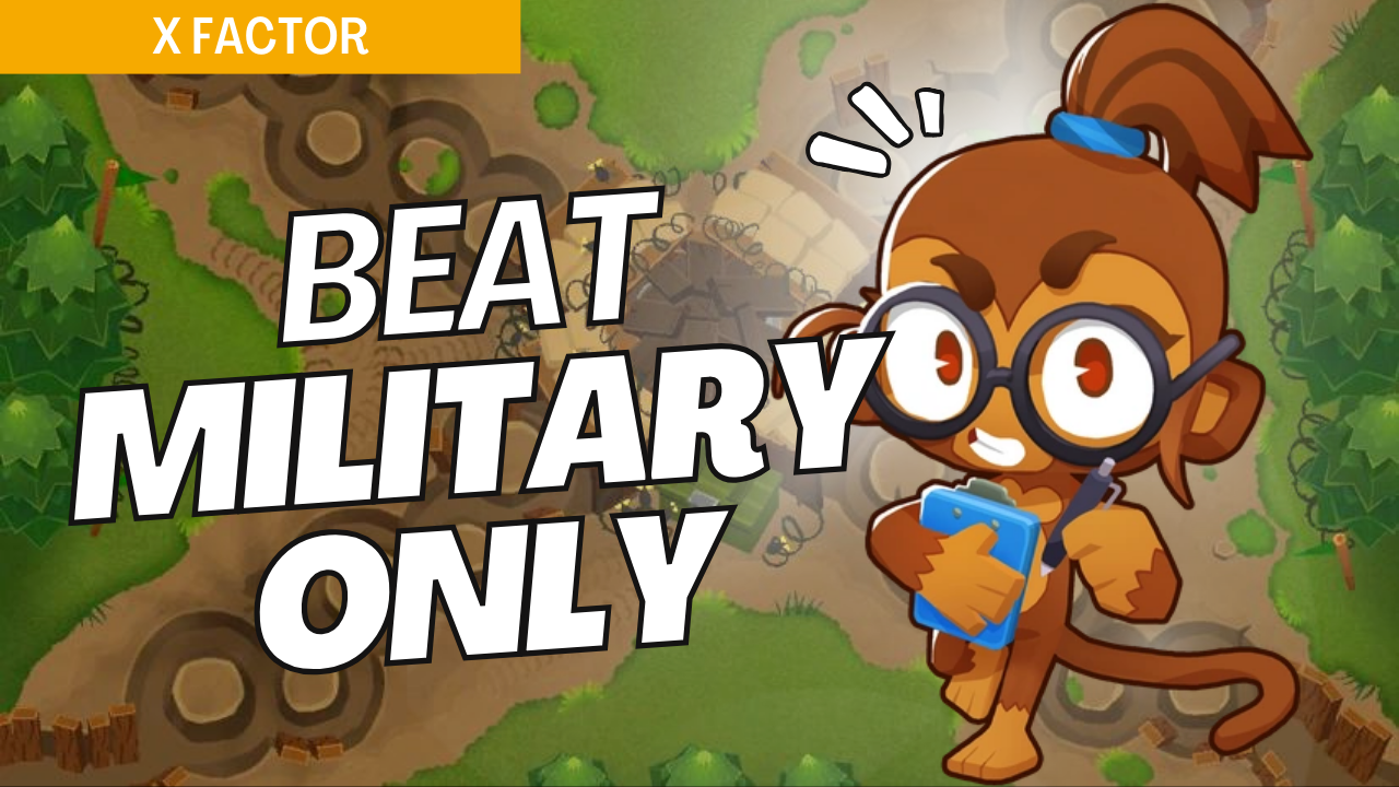 Master Military Only on X-Factor using this specialized approach. X-Factor’s intersecting paths demand careful military tower placements, and this guide provides optimized setups to secure victory with only military towers.