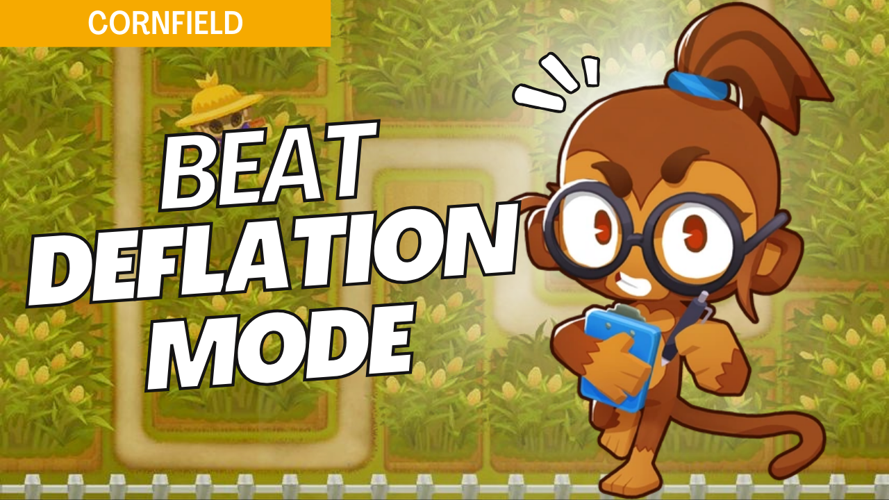 Master Deflation on Cornfield by making the most of limited starting cash. This guide provides essential tower placements to manage all bloon waves without additional income, ensuring a solid defense throughout Deflation mode on Cornfield.