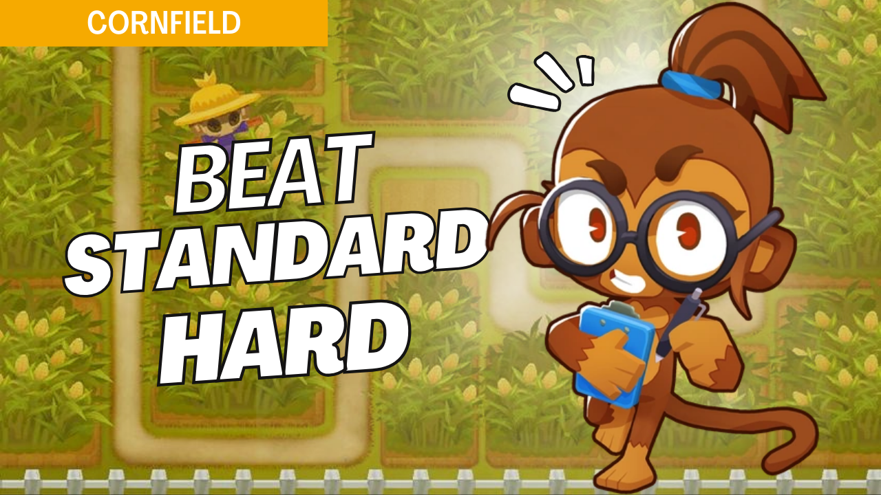 Win Hard mode on Cornfield with strategic tower placements and upgrades. This guide offers budget-conscious setups to handle the tougher bloon waves and ensure a reliable defense on Cornfield.