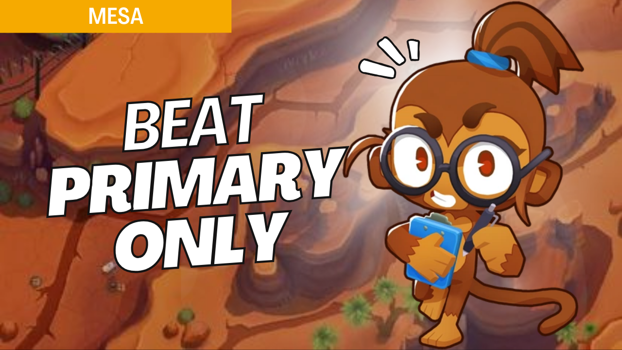 Win Primary Only on Mesa using exclusively primary towers. The winding paths of Mesa make tower choice crucial, and this guide provides optimized setups to handle each wave with confidence and secure victory.