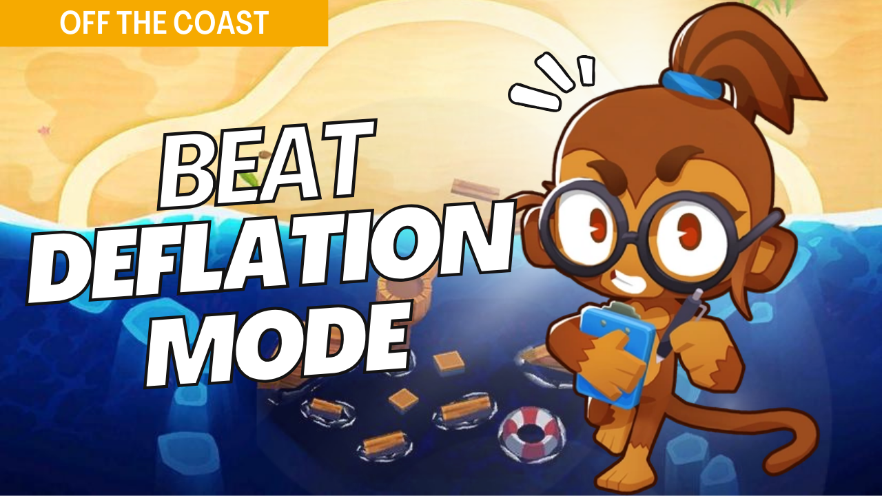 Master Deflation on Off The Coast by making the most of limited starting cash. This guide provides essential tower placements to handle all bloon waves without additional income, ensuring a steady defense in Deflation mode on Off The Coast.