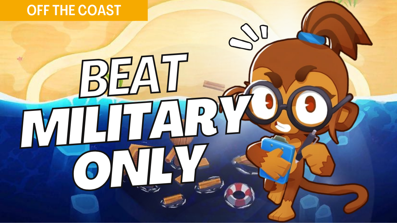 Master Military Only on Off The Coast with this specialized approach. Off The Coast’s mix of water and land paths makes military tower placement crucial, and this guide provides optimized setups to secure victory with only military towers.