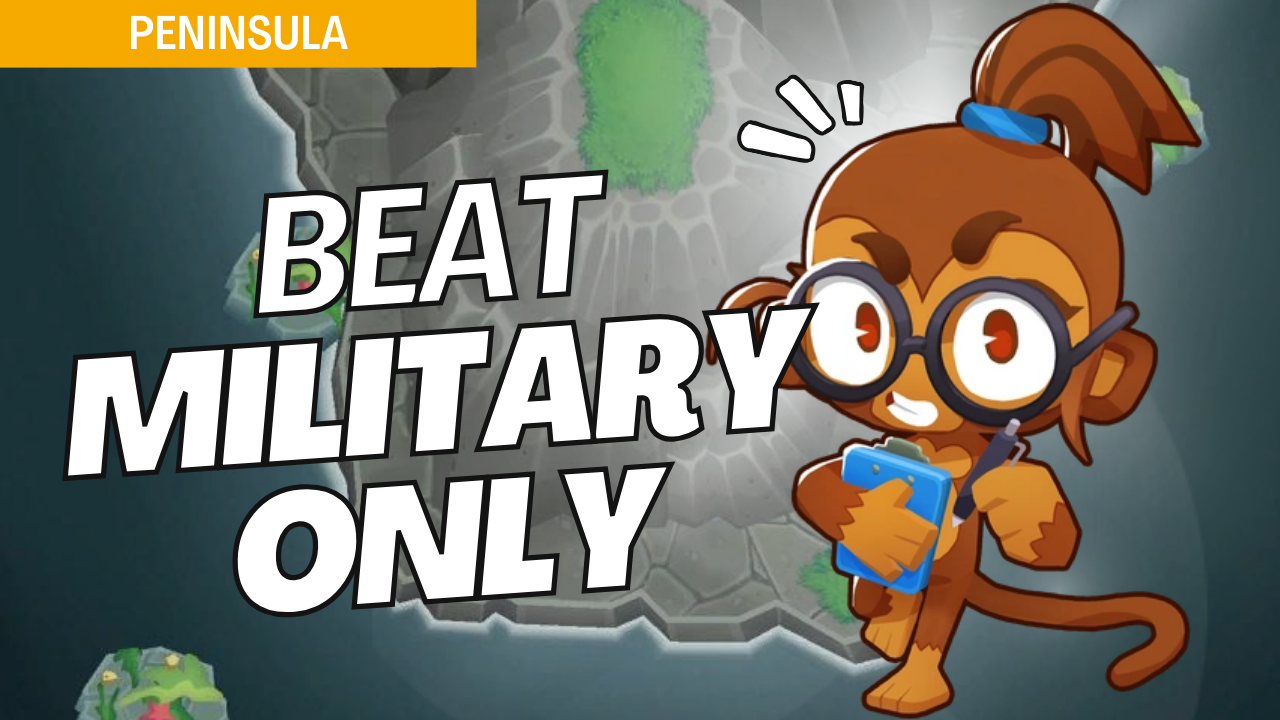 Master Military Only on Peninsula with this specialized approach. Peninsula’s mix of land and water paths makes military tower positioning essential, and this guide provides optimized setups to secure victory with only military towers.