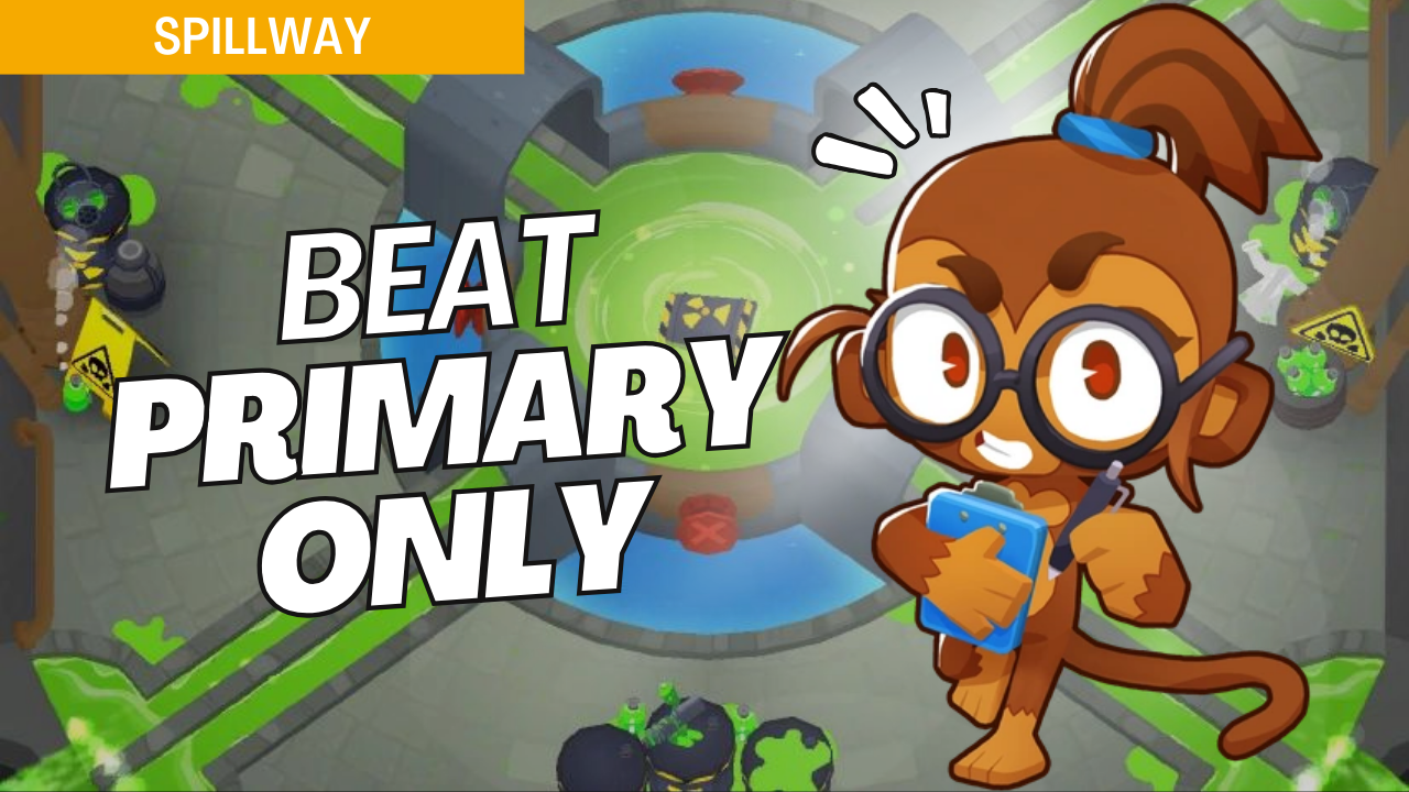 Win Primary Only on Spillway using only primary towers. Spillway’s path layout makes tower choice crucial, and this guide provides optimized setups to handle each wave effectively and secure victory.