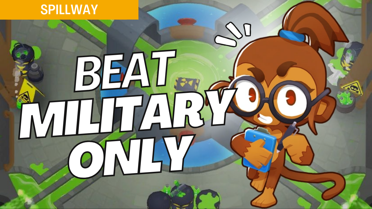 Master Military Only on Spillway using this specialized approach. Spillway’s path layout demands careful tower placement, and this guide provides optimized setups to make the most of military towers for a secure victory.