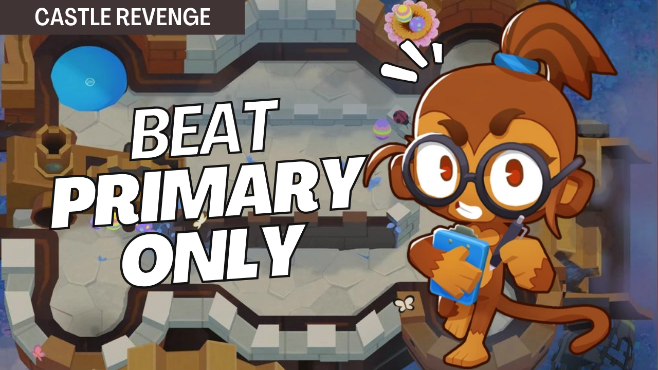 Win Primary Only on Castle Revenge using only primary towers. The winding paths of Castle Revenge make tower choice critical, and this guide offers optimized setups to handle each wave effectively with primary towers.