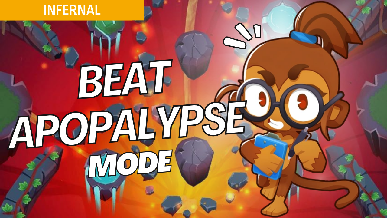 Survive Apopalypse on Infernal with this high-efficiency strategy. The nonstop bloon waves in Apopalypse mode make tower placements essential, and this guide provides setups to manage continuous bloon pressure on Infernal.