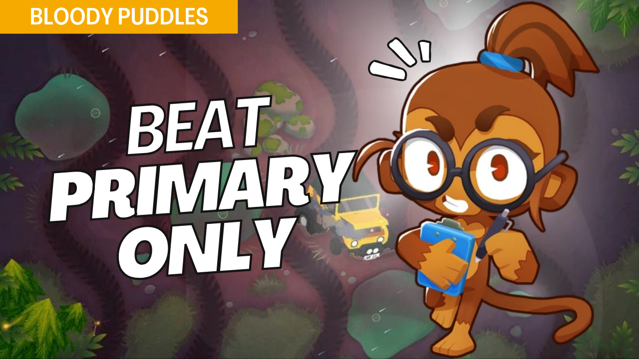 Win Primary Only on Bloody Puddles using only primary towers. The multiple lanes make tower choice and positioning critical, and this guide offers optimized setups to handle each wave effectively with primary towers.