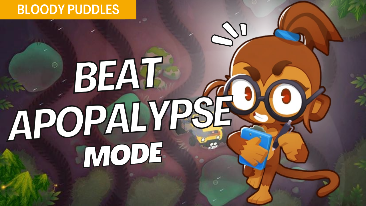 Survive Apopalypse on Bloody Puddles with this high-efficiency strategy. The nonstop bloon waves in Apopalypse mode make tower placements essential, and this guide provides effective setups to handle continuous bloon pressure on Bloody Puddles.