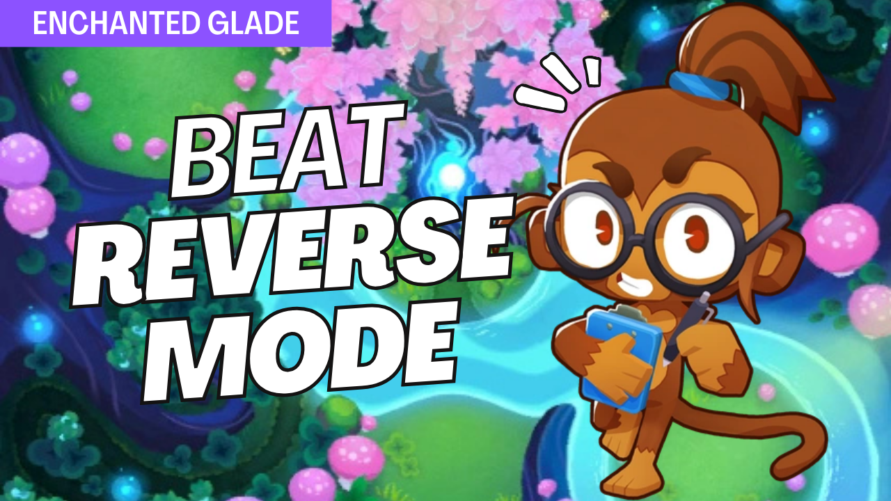 Complete Reverse mode on Enchanted Glade by adapting to the reversed path flow. The enchanted, winding layout requires specific adjustments in tower positioning. This guide offers key setups to tackle bloon waves coming from the opposite direction.