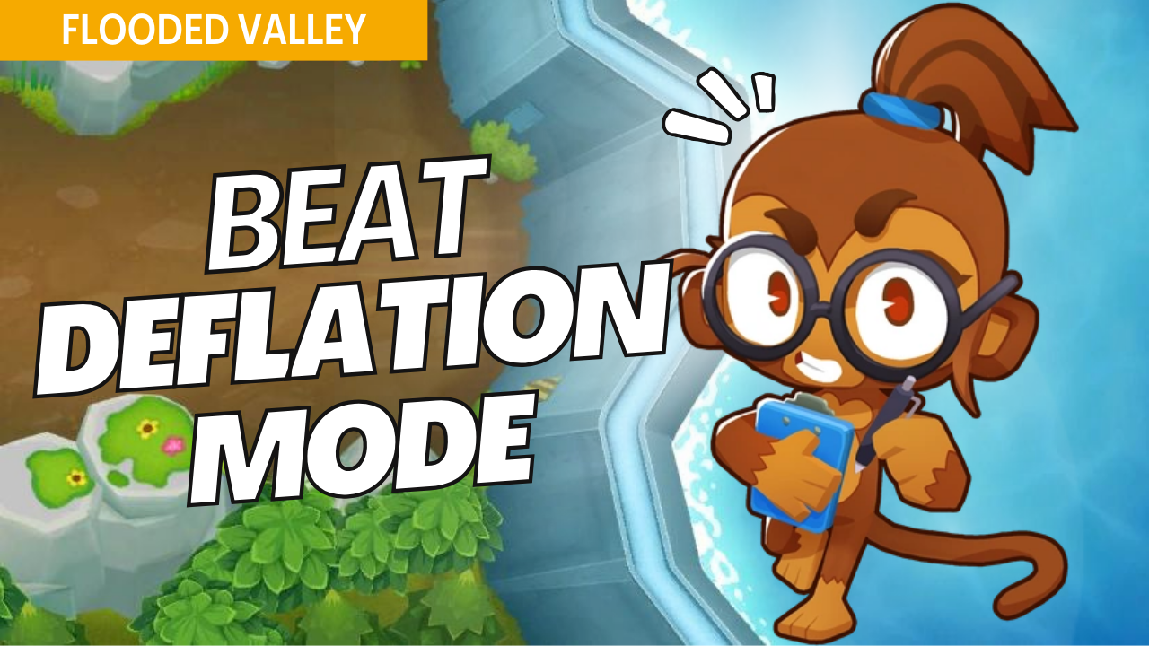 Master Deflation on Flooded Valley by maximizing limited starting cash. This guide offers essential tower placements to handle all bloon waves without additional income, ensuring a steady defense throughout Deflation mode on Flooded Valley.