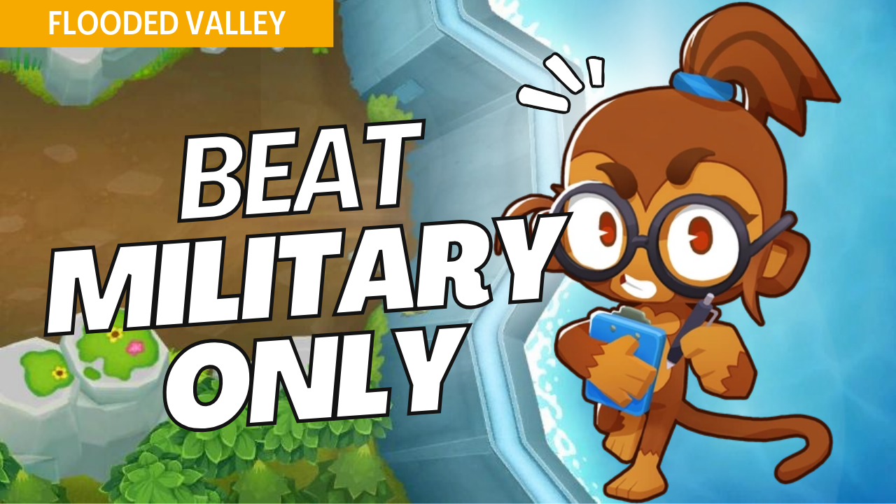 Master Military Only on Flooded Valley with this specialized approach. Flooded Valley’s water-based layout is ideal for military towers, and this guide offers optimized placements to secure victory with military towers only.
