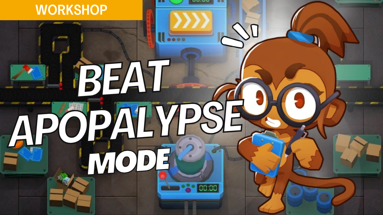 Survive Apopalypse on Workshop with this high-efficiency strategy. The nonstop bloon waves in Apopalypse mode make tower placements critical, and this guide provides setups to manage continuous bloon pressure on Workshop.