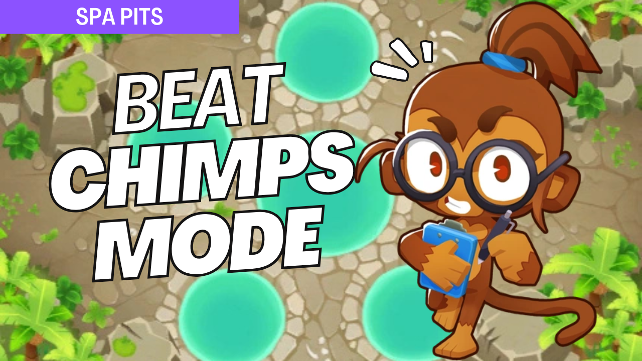Complete CHIMPS on Spa Pits with an elite no-mistake setup. With no continues or extra income, this guide shows you how to perfectly place towers and use every upgrade to outlast every single round on this elegant and compact map.