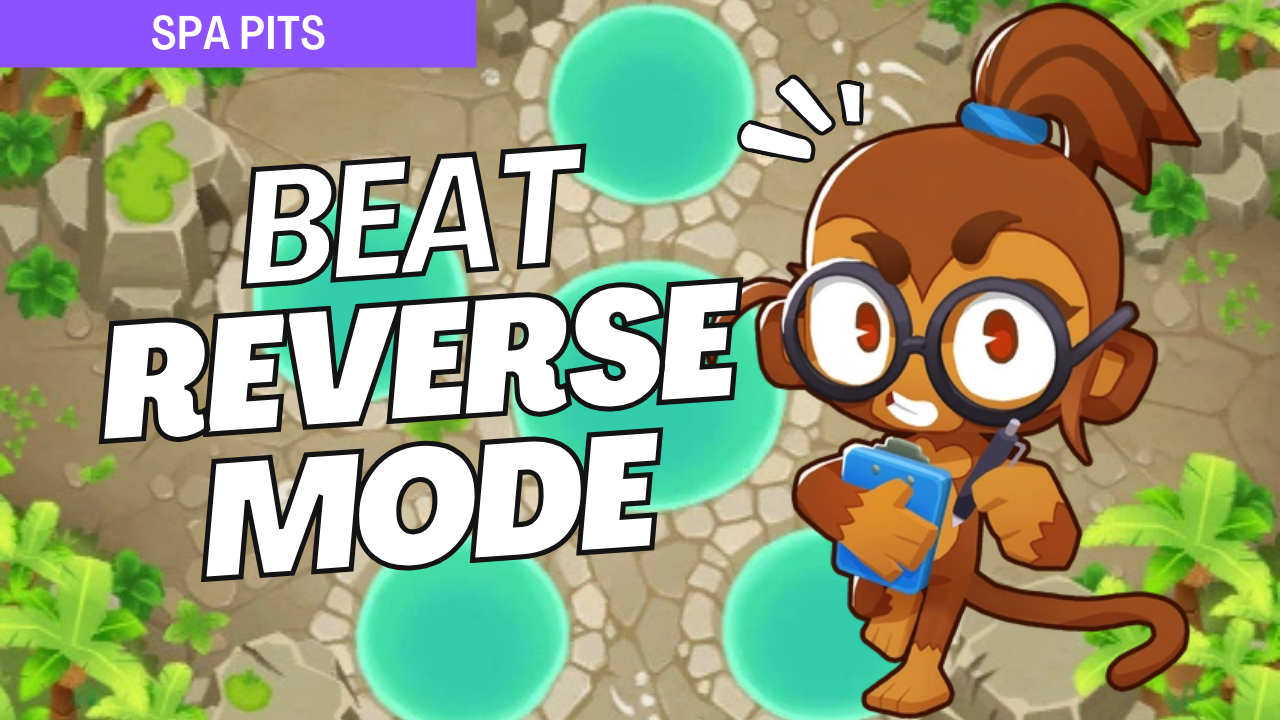 Handle Reverse mode on Spa Pits by adapting to flipped paths and altered timings. This guide helps you reposition your core towers for the backward bloon flow and ensures you maintain control round after round.