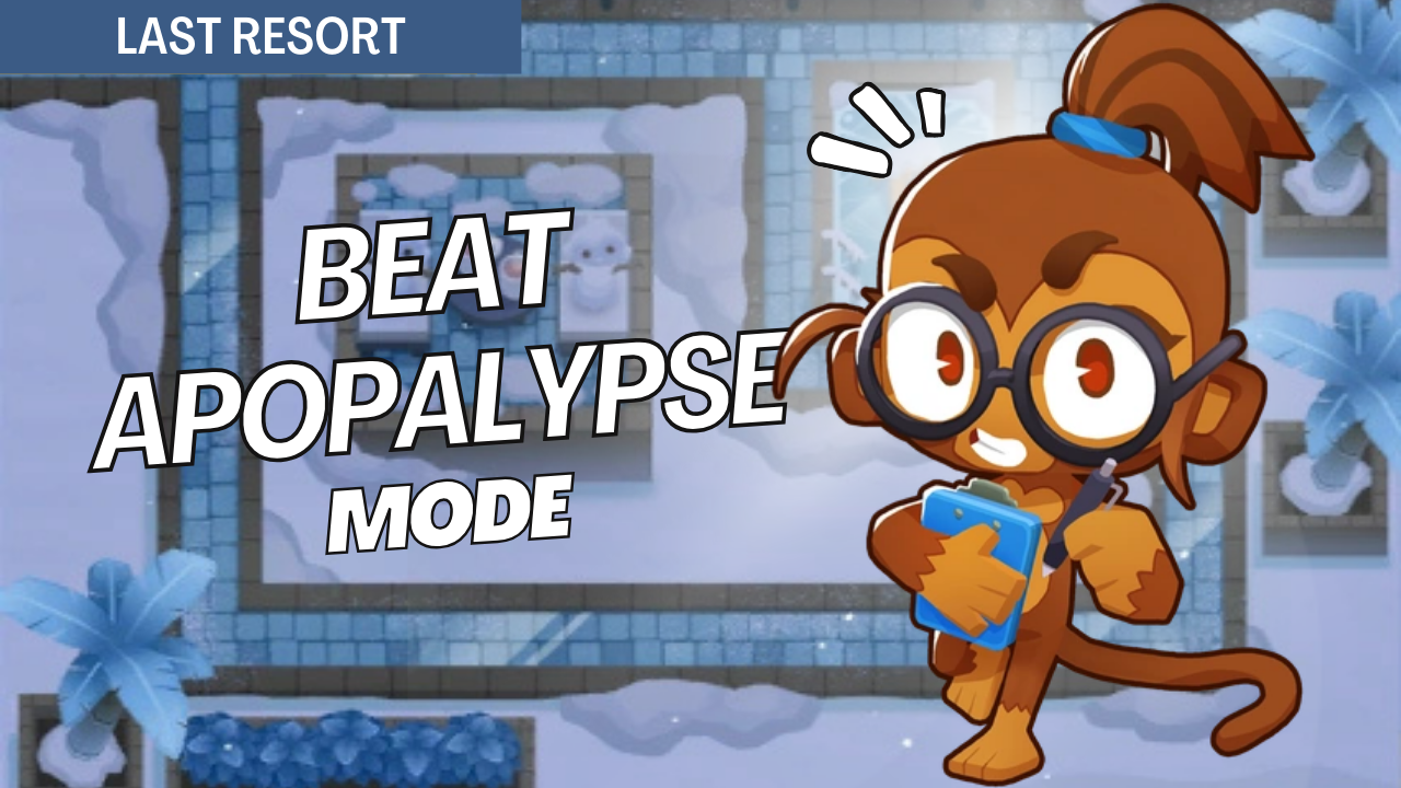 Survive Apopalypse on Last Resort with this high-efficiency strategy. The nonstop, mixed bloon waves demand rapid and well-coordinated tower placements. Use this guide for setups that maintain continuous pressure and keep the defense intact.