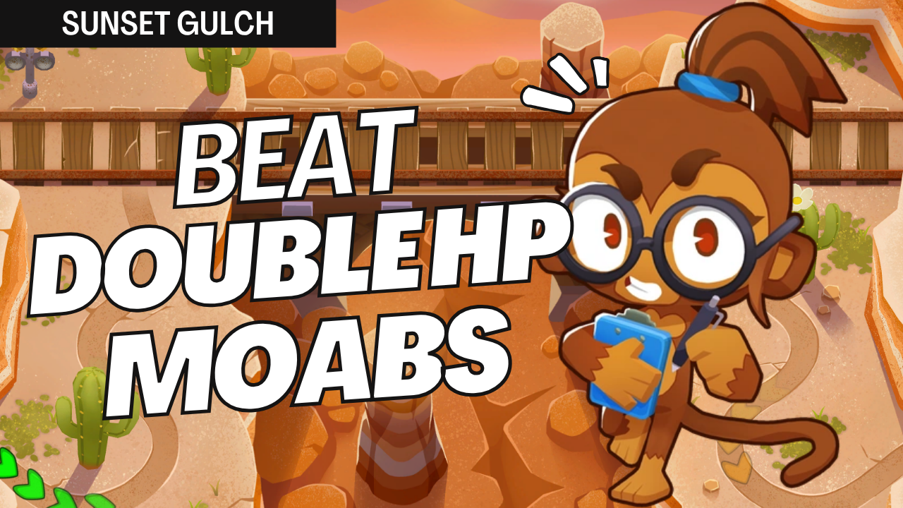 Win Double HP MOABs on Sunset Gulch in BTD6 with Ninja Monkey, Benjamin, Elite Defender, and Lord of the Abyss — no Monkey Knowledge required!