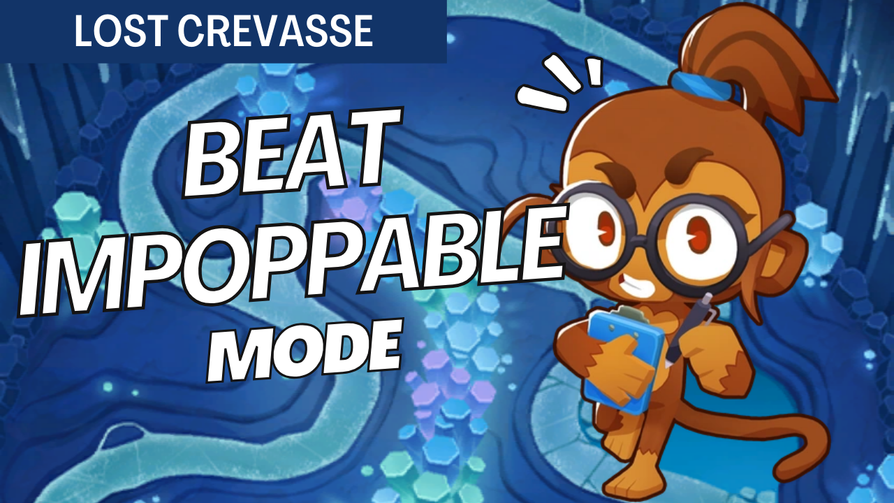 Step-by-step BTD6 strategy for beating Impoppable on Lost Crevasse. Learn optimal tower placements, upgrades, and farming to secure an easy Hard Mode victory.