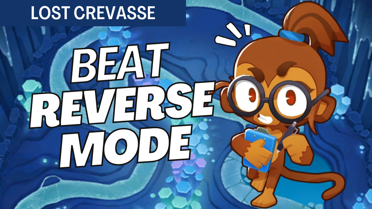 Win Lost Crevasse in Medium Reverse mode with Obyn Greenfoot, Druid, and Snipers. No Monkey Knowledge needed.