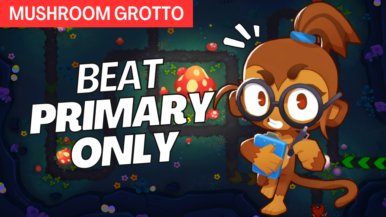 Primary Only on Mushroom Grotto made easy! Learn how to manage darkness, place towers efficiently, and win using only primary monkeys!