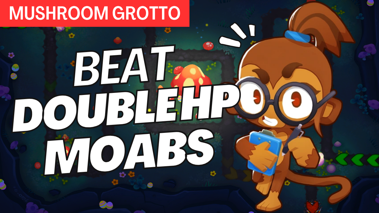 Double HP MOABs on Mushroom Grotto is tough! Learn how to manage darkness, boost DPS, and shred tanky bloons with ease!