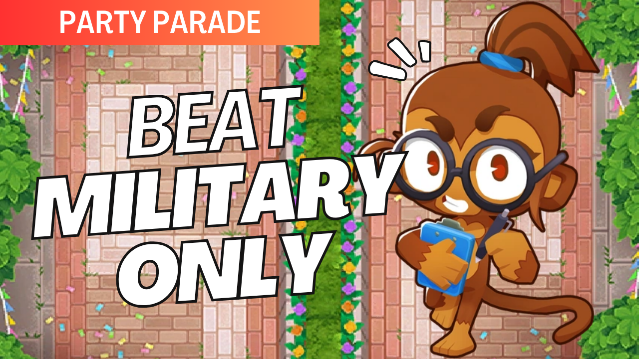 Military Only on Party Parade made easy! Use this powerful setup to dominate waves with strong military towers and clean upgrades!