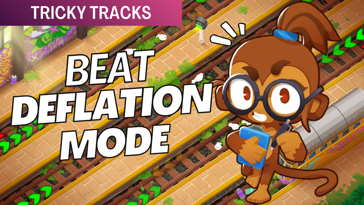 Deflation on Tricky Tracks made easy! Use this optimized setup to beat every round without income. Simple strategy, guaranteed win!