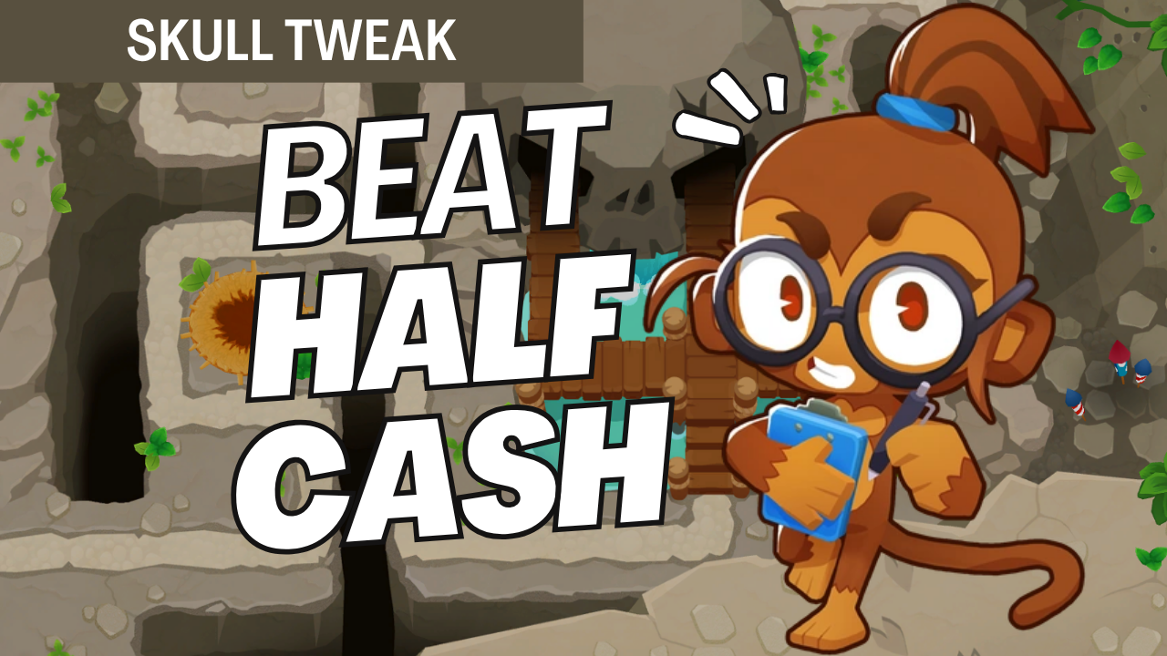 Half Cash on Skull Tweak is tough! Make every dollar count with smart tower placements, efficient upgrades, and a powerful strategy to clear every round!