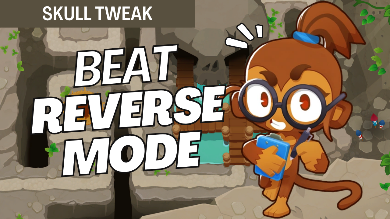 Reverse mode on Skull Tweak can be tricky! Adapt to the flipped bloon path, use smart tower placements, and dominate every round!