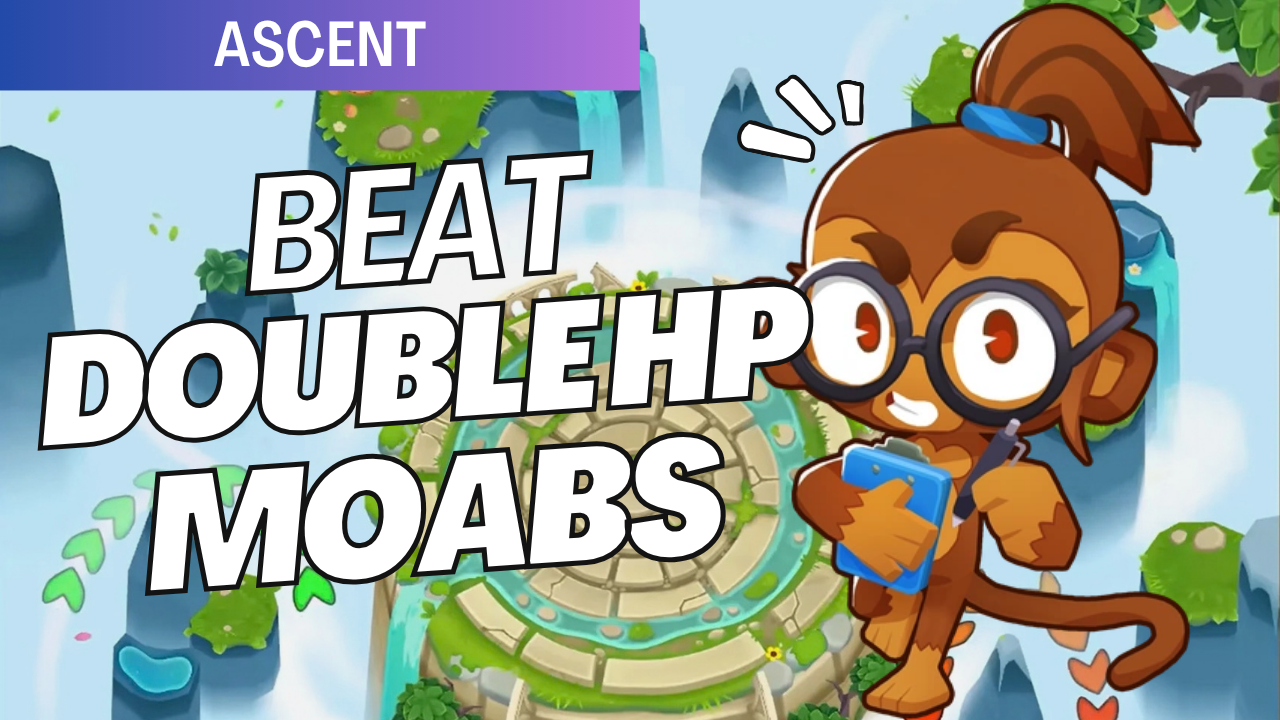 Beat Double HP MOABs on Ascent! Prepare for Bloons with doubled MOAB-class health, build powerful anti-MOAB defenses, and use Ascent’s long paths to give your towers more time to deal damage.