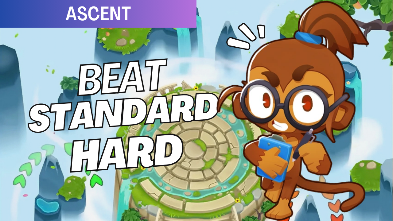 Beat Ascent on Hard Mode! Take advantage of the map’s exceptionally long paths, optimize tower placement, and build enough damage to handle the tougher late-game rounds.