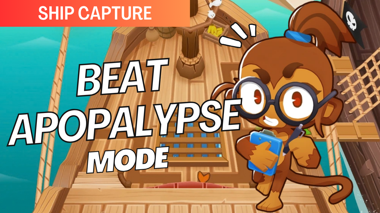 Beat Apopalypse on Ship Capture! Survive nonstop randomized Bloon waves, defend against attacks from both sides of the ship, and protect the Captain’s Quarters from the pirate invasion.